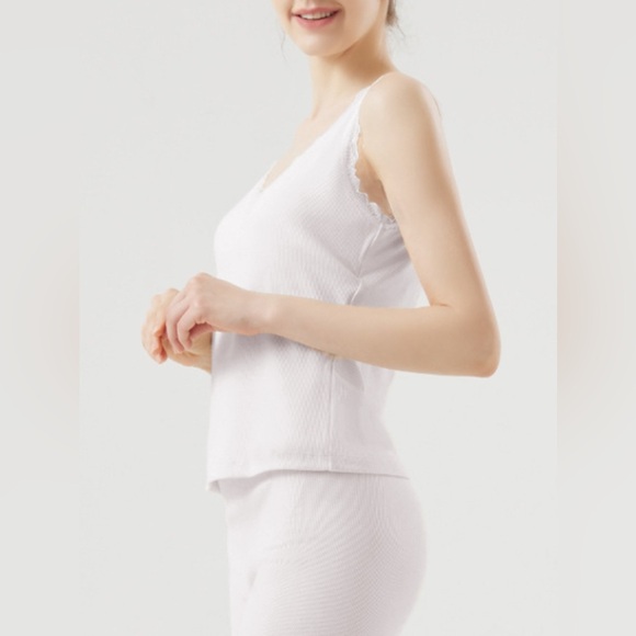 Lace Detail V-Neck Wide Strap Tank - Picture 3 of 7